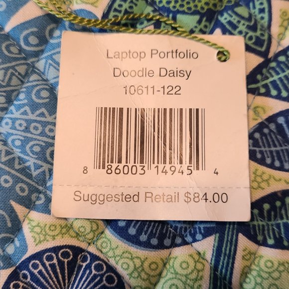 NWT Vera Bradley Laptop Portfolio Doodle Daisy - Picture 5 of 12